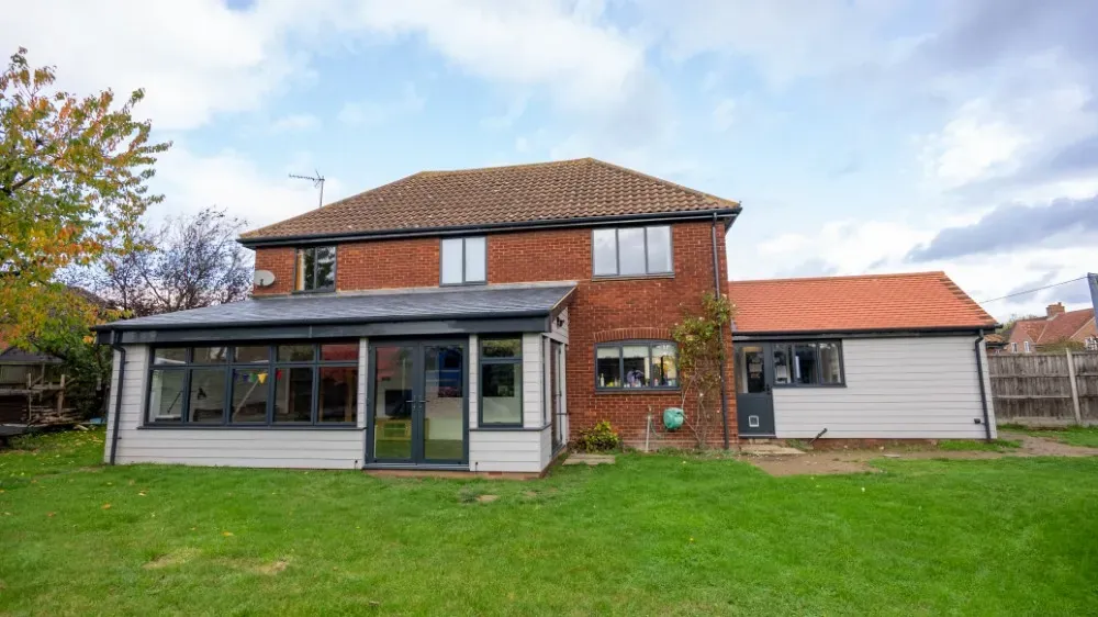 Single storey side and rear extension with a sunroom, Elmsett, Suffolk